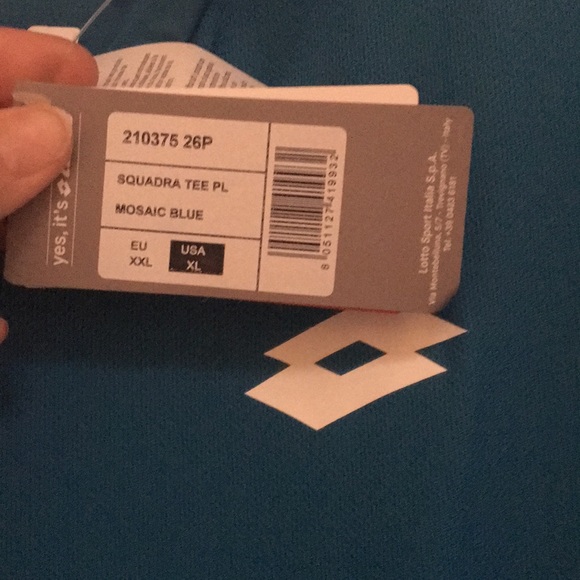Lotto Athletic/Athleisure Shirt Mosaic Blue, NWT! - Picture 3 of 5